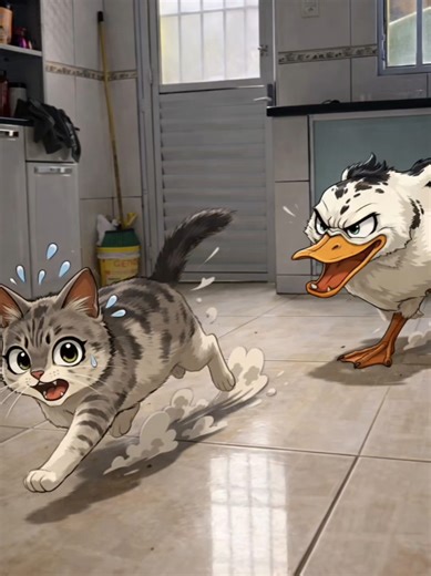 Donald Duck and Cat Funny Moments