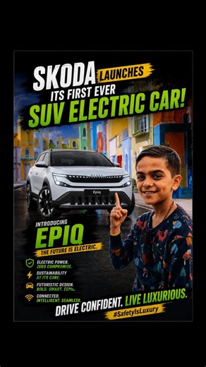 Skoda Epiq ⚡ Skoda's First Electric SUV Revealed! 🤯 #shorts