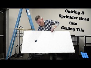 How To Cut a Sprinkler Head Into a Ceiling Tile