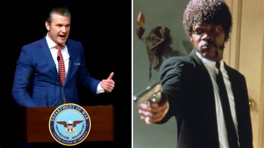 Pete Hegseth quotes Samuel L. Jackson's fictional Bible verse from Pulp Fiction during sermon