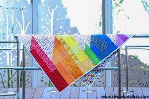 Scrappy Easy Rainbow Quilt Pattern Tutorial