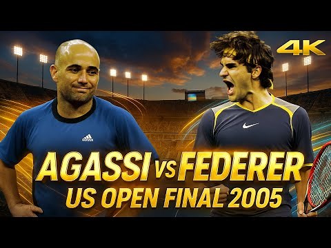Roger Federer vs Andre Agassi - US Open Final 2005 | 4K Highlights