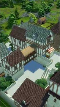 Mock Tudor Library in Sims 4! • #sims4 #sims #ts4 #game #build #tudor #library #shorts