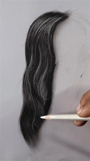 how to draw hyper realistic hair in 10 minutes 🤩👌