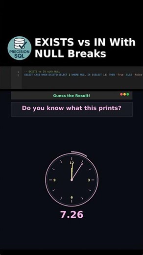 EXISTS vs IN With NULL Breaks Logic! #codingchallenge