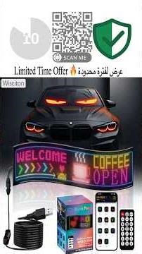 ⚡ Control the Vibe! Bluetooth Programmable LED Car Matrix Pixel Panel 📱