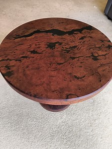 Stunning Australian Red Gum Burl Side Table | Round Black Epoxy Resin End Table | Handmade in Australia - Etsy UK