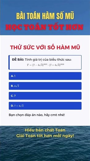 BÀI TOÁN HAY - Ôn tập và thử sức với Hàm số mũ #hoctoantothon #toanhoc #toan11 #hammu #shorts