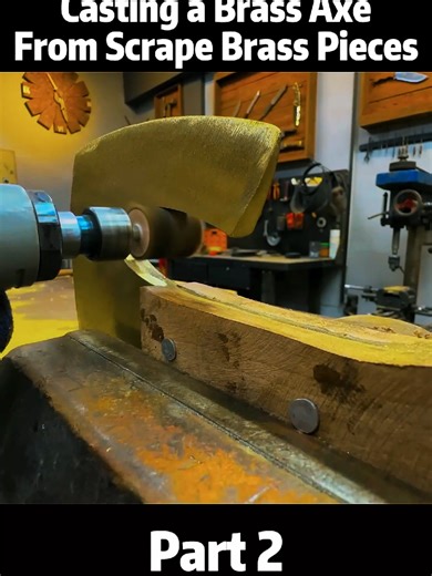 Casting a Brass Axe from Scrap Brass Parts