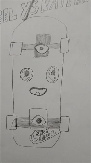 Skateboard sketch by Hashir Art