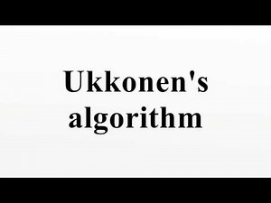 Ukkonen's algorithm