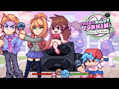 Friday Night Funkin': Monika (Full week) (Hard) Fandub Latino