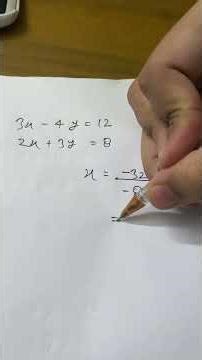 Solving a simultaneous equation