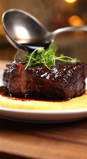 Short ribs that fall apart before the fork even asks. Braised low. Glazed high. Laid gently over whipped potatoes and parsnip purée so smooth it should have its own playlist. This isn’t just comfort food — it’s composed heat, depth, and soul on a plate. 🍷 Perfect for a slow night. Even better for the right one. ✍️ Comment “FALL-OFF” if you're ready for this level. ➕ Follow @chefcalynsmart for more flavor that holds weight. Facebook:@ChefCalynSmart Instagram:@ChefCalynSmart51