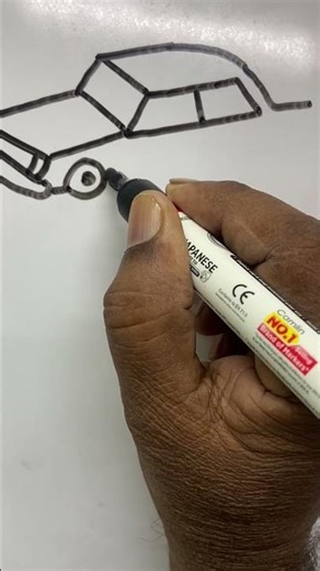 How to draw a car 🚗 in 3D #easydrawing #shorts