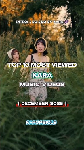 Top 10 Most Viewed KARA MV #kpop #shorts
