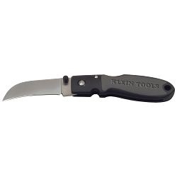 Lightweight Lockback Knife 2-1/2-Inch Sheepfoot Blade, Black Handle - 44004 | Klein Tools