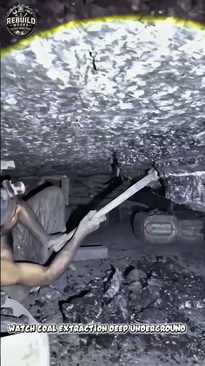 Dangerous Underground Coal Mining Process ⛏️ #MiningLife #HardWork #Industry