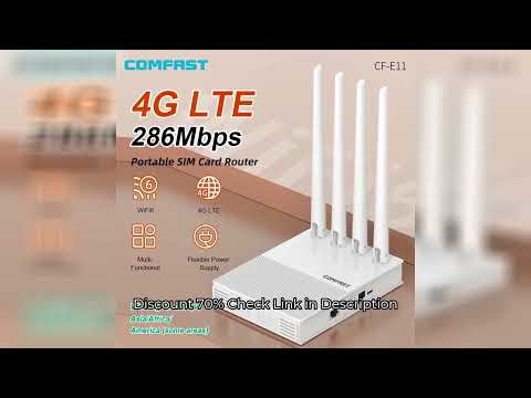 Comfast 4G LTE Router WiFi6 Router 300Mbps 4G WiFi Portable Router Modem 4 Antenna with SIM Cards Ac
