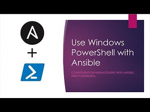 Use Windows PowerShell with Ansible