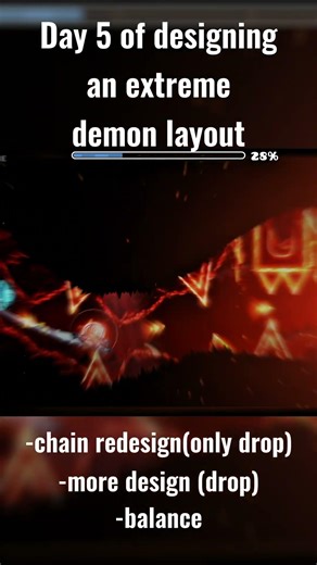 Day 5 of designing an extreme demon layout #geometrydash #gd #지메 #지오메트리대시