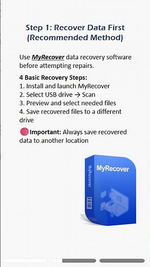 USB shows “You need to format the disk before you can use it”? Do NOT click Format. #usb