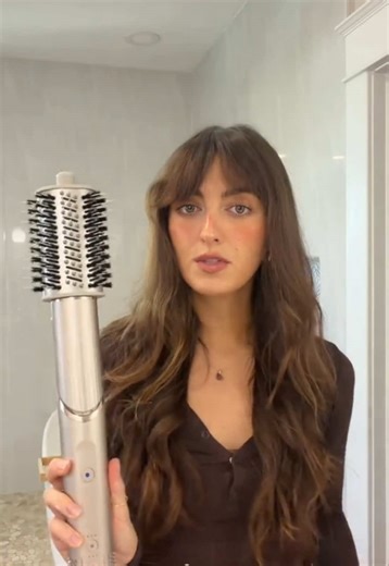 Quick and Easy Dyson Air Wrap Tutorial for Curtain Bangs