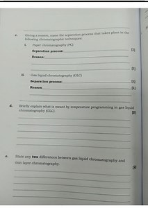 c. Giving a reason, name the separation process that takes plac... | Filo