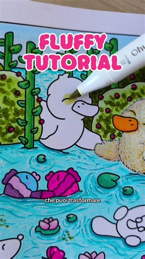 Il tutorial di colorazione più morbido di sempre 🐥 colorato da @coloridell'anima 🌟 Libro: Paperelle Motivazionali da colorare (in tutte le librerie!) #coloring #tutorial #fluffy #markers #coloringbook