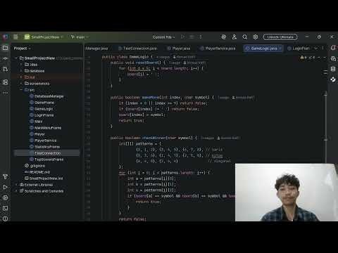 Simple Game Application with Java Swing GUI, Login, Statistics, and Database | Tic-Tac-Toe