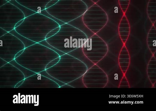 Animated DNA double helix structure in green and red Stock Video Footage - Alamy
