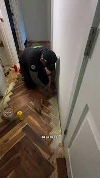 Herringbone parquet flooring renovation #craftsman #diy #renovation #construction