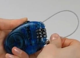 Retractable cable combination lock: visual deterrent to amateur thieves