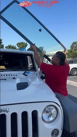 Windshield Replacement on a Jeep Wrangler! -Glass 4 Less Auto Glass #autoglass #automobile #