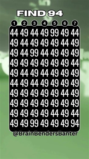 Test Your COGNITIVE Brain Skills With This FAST Number Game! #shorts