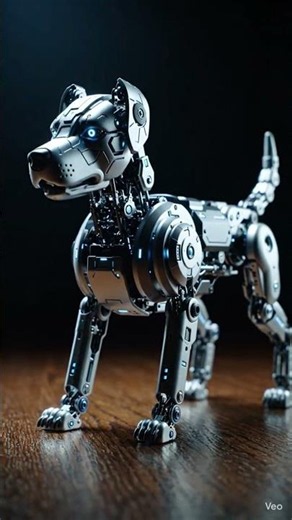 A hyper realistic video of a mechanical toy transformating into robot dog #robodance #robohelp #dog