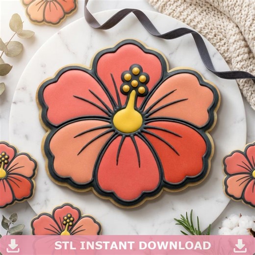 Hibiscus Cookie Cutter STL File, 3D Printable, Digital Download - Etsy