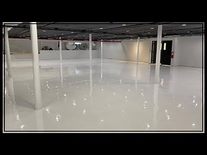 Solid White Epoxy Basement | DIY