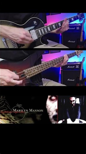 MARILYN MANSON - The Beautiful People - Guitar and Bass Cover