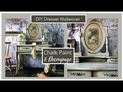 How to Decoupage with Chalk Paint Wash and Glaze