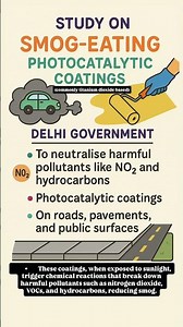 Delhi Govt to Study Smog-Eating Photocatalytic Coating 🌫️➡️☀️ | Pollution Control