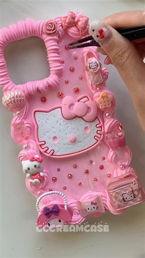 CC.CREAMCASE on Instagram: "US Order Processing... 5x speed for this pink perfection. 🎀✨ #decodencase #smallbusinessusa #customorders #asmr #hellokitty"