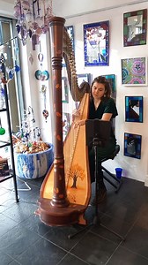 Scarlett Smith, the @bristolharpist will be playing the #harp throughout the day #today at our #Christmas #Extravaganza #Openday... come and listen to her #tunes and #blowyourownbauble too! 🎅 #MerryChristmas Scarlett Smith - Bristol Harpist The BBG Team www.bristol-glass.co.uk #bristolblueglass #bristolharpist #musiclover #harmony #christmastunes #christmas2023 #visitbristolblueglass #shophandmade | Bristol Blue Glass