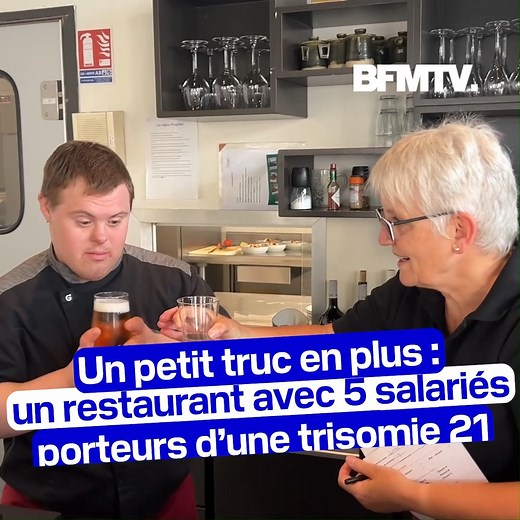 🍽️ "Un petit truc en plus": c'est aussi un restaurant inclusif à Mulhouse qui emploie cinq salariés porteurs d'une trisomie 21 | BFMTV