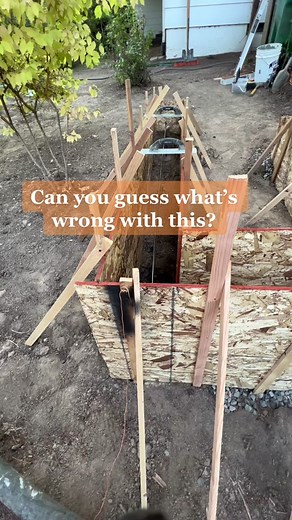 When customers insist on doing the framing😅 #concretework #concretelife #concretepump #muddlife #ohno …