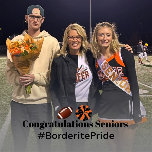 On Friday night, we celebrated our Blaine High School Football and Cheer seniors! 🧡🖤 Their dedication, leadership, and Borderite spirit have inspired teammates and fans alike. Thank you for the memories, the energy, and the heart you’ve brought to every game. 💪🎉 Once a Borderite, always a Borderite. #BorderitePride #SeniorNight #BHSFootball #BHSCheer | Blaine School District, WA