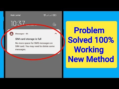 Fix SIM card storage is full No more space for SMS messages on SIM card Problem Solve