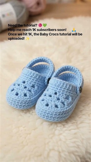 Crochet Baby Crocs 💚 | Easy & Cute Baby Shoes | Tutorial Coming at 1K Subscribers#crochet #ytshorts