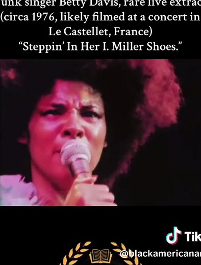 Rare Live Performance of Betty Davis in 1976