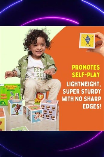 PepPlay Stacking & Nesting Cubes | Educational Montessori Toy for Toddlers | Early Learning